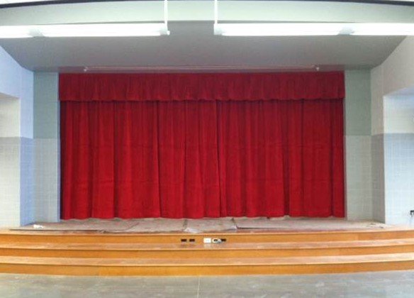 A Grande Drape installed by Parlights